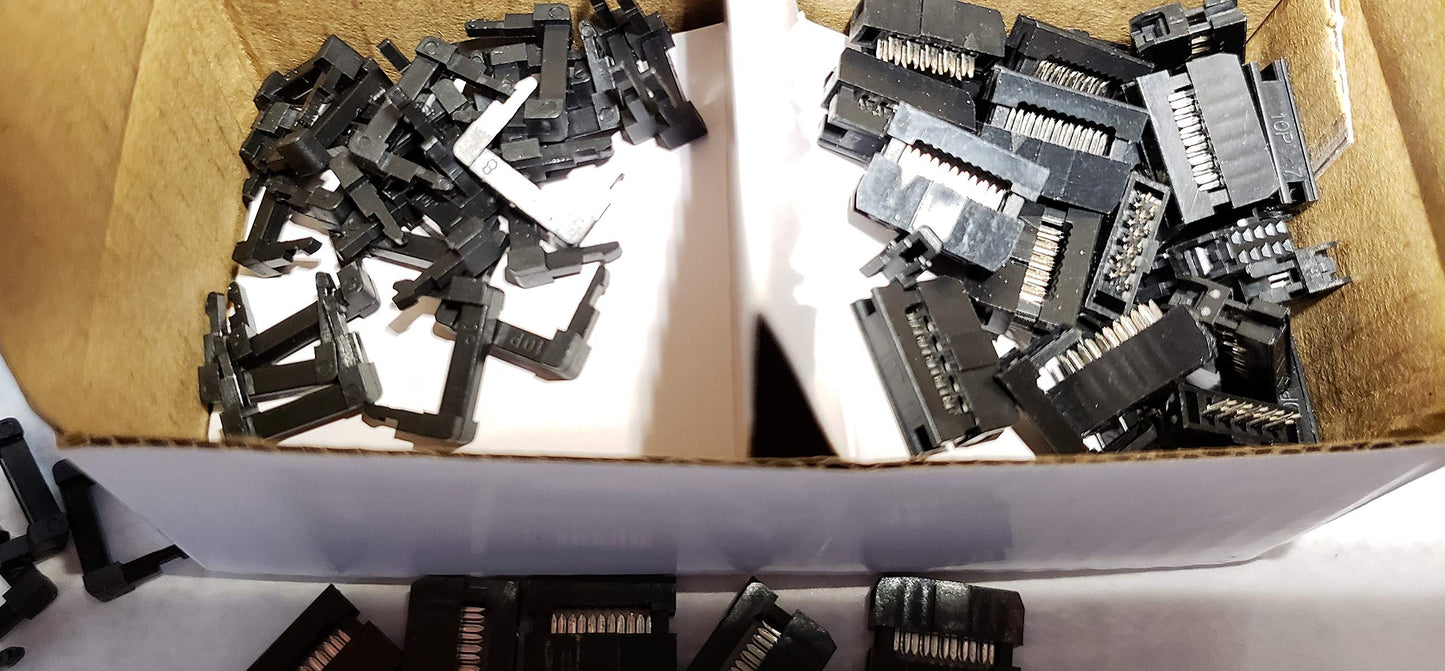 Connectors Pro 2X5 10-Pin 2mm 25 Sets Female Connectors, 2.0mm 0.079" Dual Row Mini IDC Sockets for 1mm Flat Ribbon Cable, 25-Pack