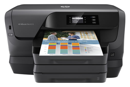 HP OfficeJet Pro 8216 Wireless Professional-Quality Color Printer with Mobile Printing, Instant Ink ready (Renewed)