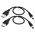 zdyCGTime USB 2.0 A Male to DC 5.5x2.1mm Male Adapter Cable 5 Volt DC Barrel Power Jack Charging Cable for Tablet, Electronic Dog, Access Control