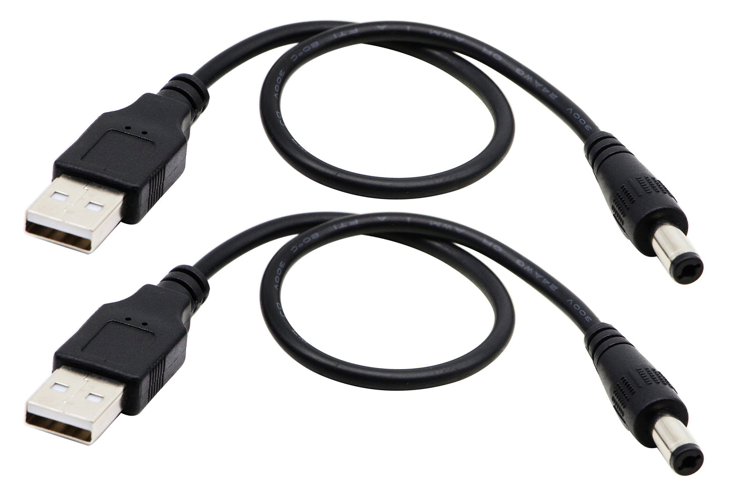 zdyCGTime USB 2.0 A Male to DC 5.5x2.1mm Male Adapter Cable 5 Volt DC Barrel Power Jack Charging Cable for Tablet, Electronic Dog, Access Control