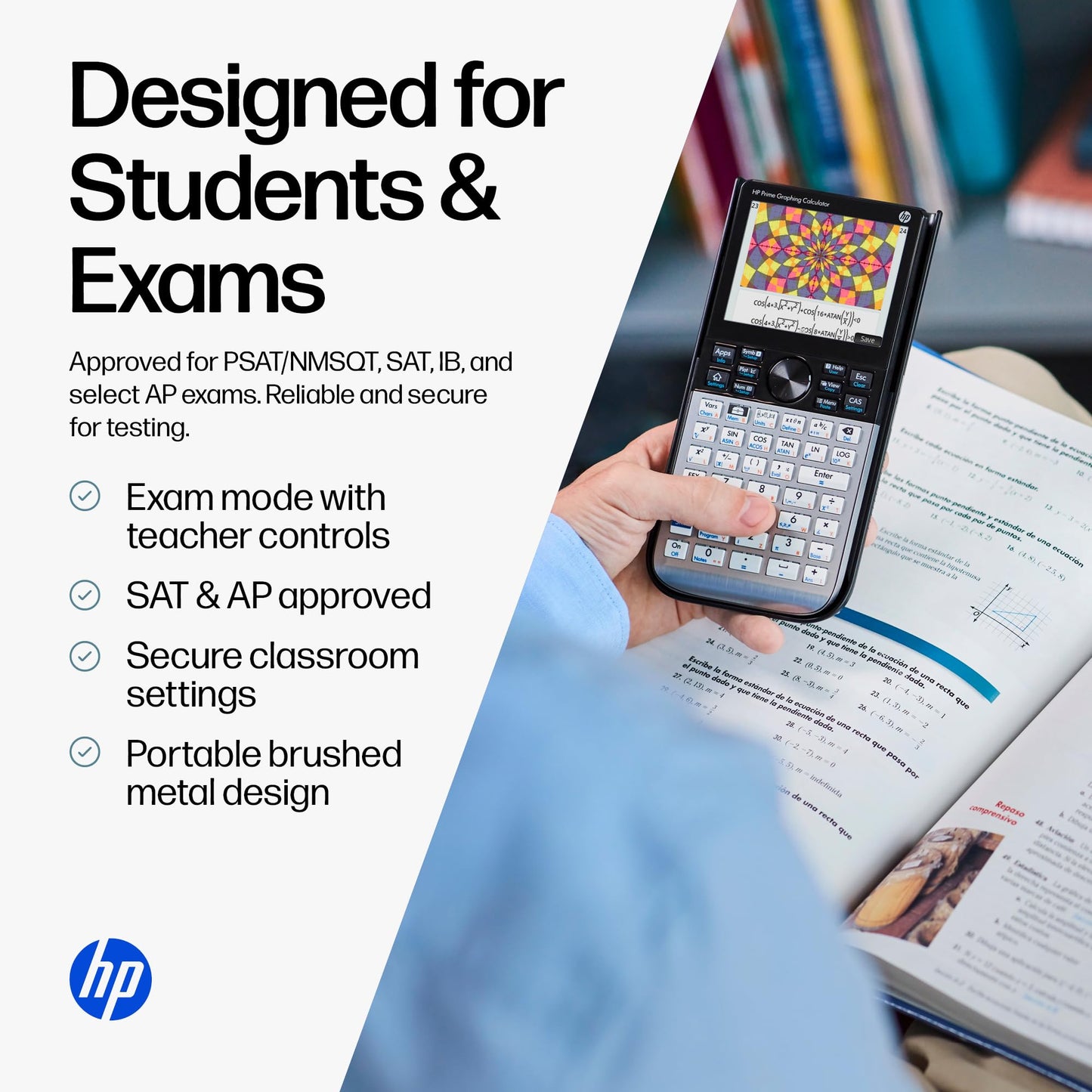 HP Prime G2 Graphing Calculator - Multi-Touch 3.5" Color Display CAS Exam Approved SAT/AP/IB Scientific Calculator for School, Highschool, College