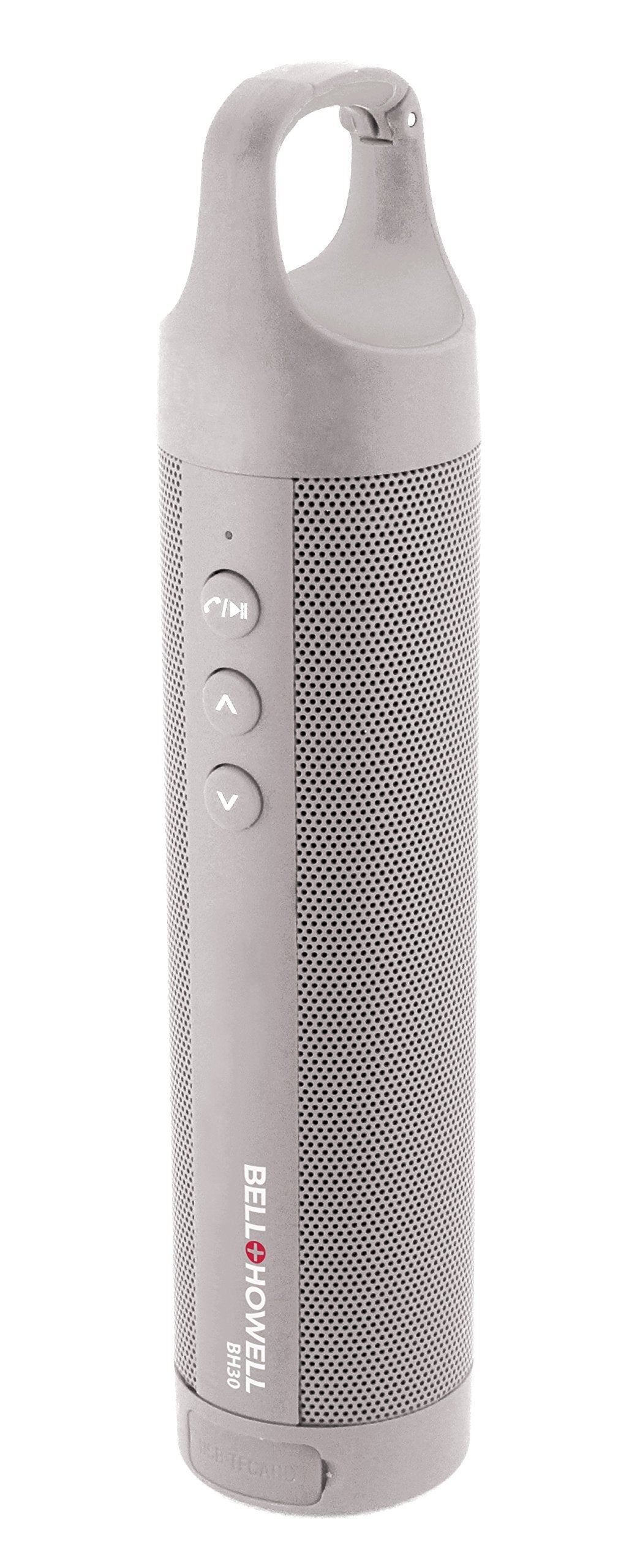 Bell+Howell BH30-S Slimline Waterproof Clip-On Bluetooth Speaker,Silver