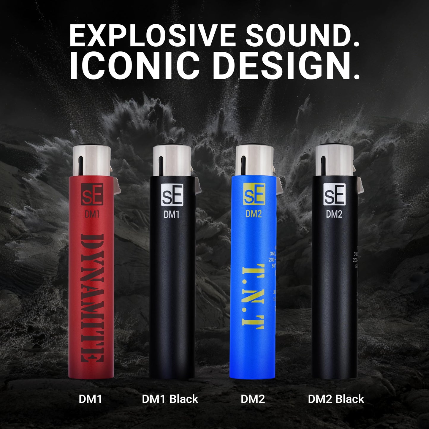 sE Electronics DM1 Dynamite Ultra-Slim Inline Microphone Preamp for Ribbon & Dynamic Microphones - Mic Preamp with +28dB Gain for Clean, Natural Sound