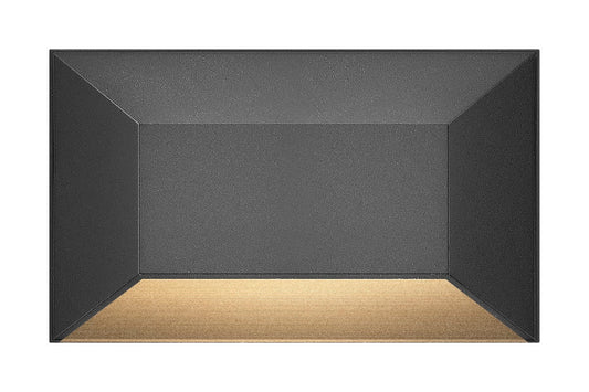 Hinkley Nuvi Medium Horizontal Rectangular Deck Sconce, Low Voltage, Vinyl Alloy, Integrated LED, ADA, Mounts Flush, Outdoor Step Deck Light, Coastal