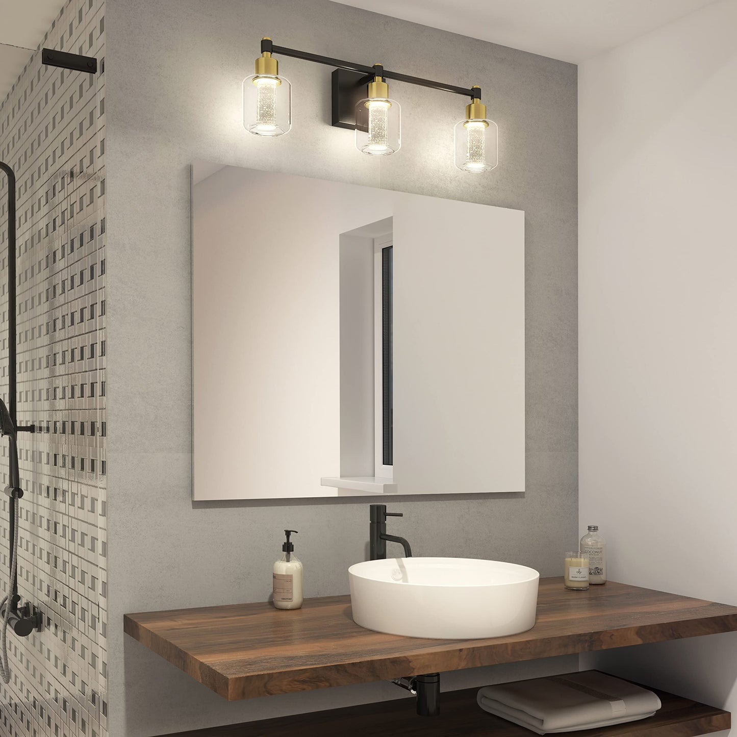 Champagne Globe Vanity Light
