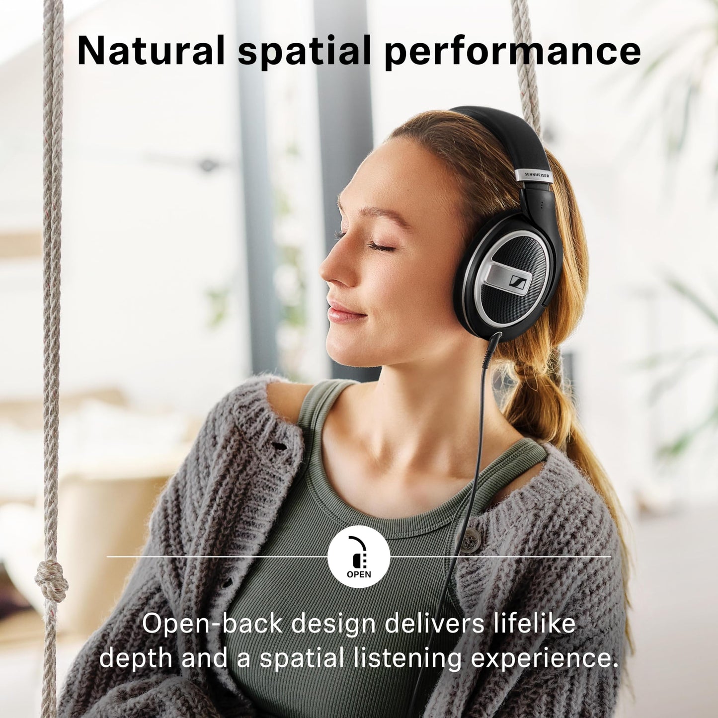 Sennheiser HD 599 SE Open-Back Headphones, Premium Design, Natural Balanced Audio, Comfortable Fit, Wired Headphones for Music, Gaming, School, Work…