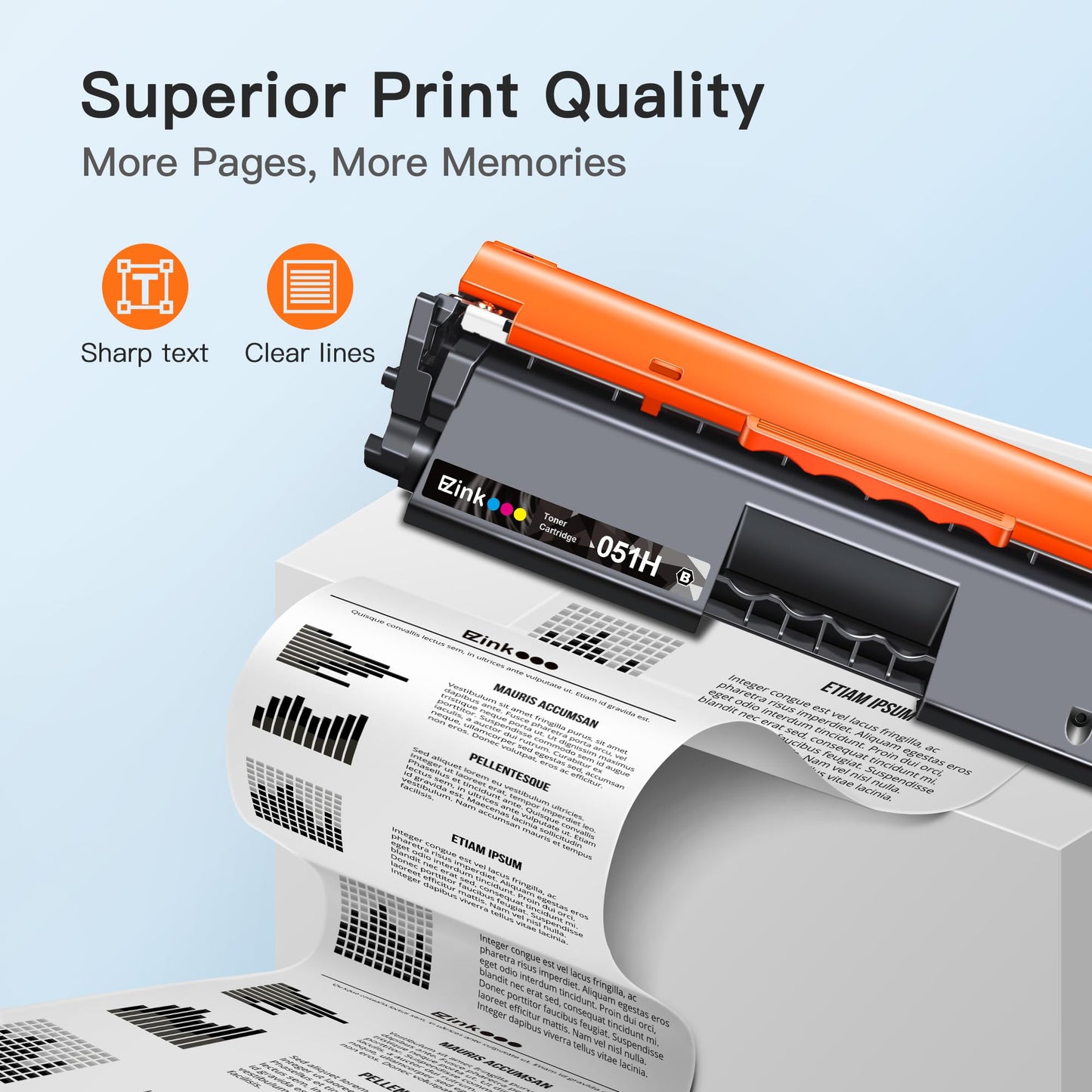 E-Z Ink 051H Compatible for Canon 051H Toner Cartridge Canon 051 Toner CRG051H CRG051 CRG-051 to Use with Canon ImageCLASS MF267dw MF264dw MF269dw