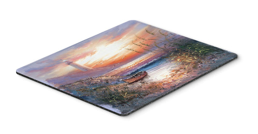 Caroline's Treasures APH4130MP Lighthouse Scene with Boat Mouse Pad, Hot Pad or Trivet, Large, Multicolor
