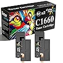 (2-Pack, Black) ColorPrint Compatible Toner Cartridge Replacement for Dell 1660 C1660 C1660W C1660cnw 1660w 1660cnw 4G9HP 332-0399 332-0400 332-0402