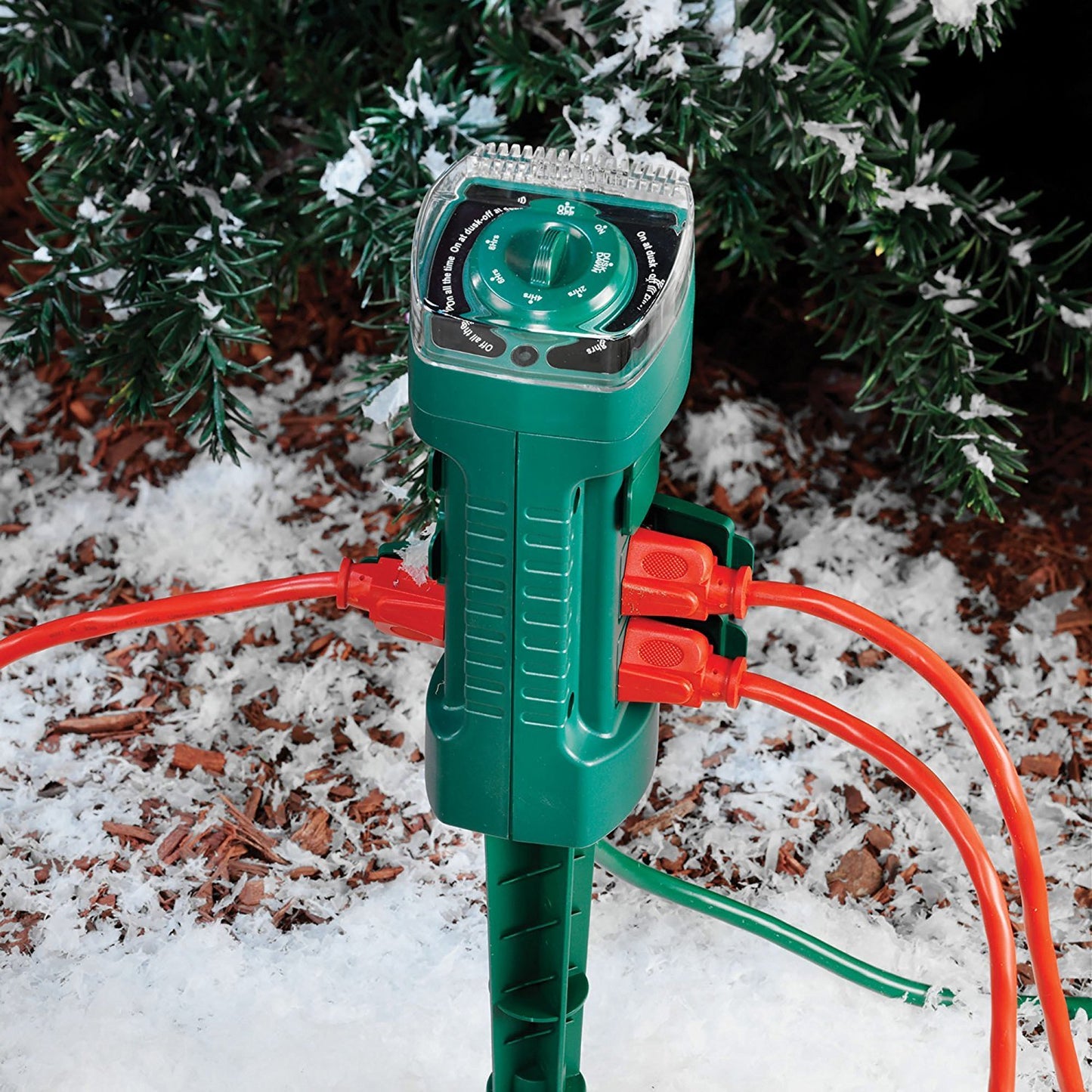 Sylvania 6-outlet Power Stake with Timer and Photocell Sensor