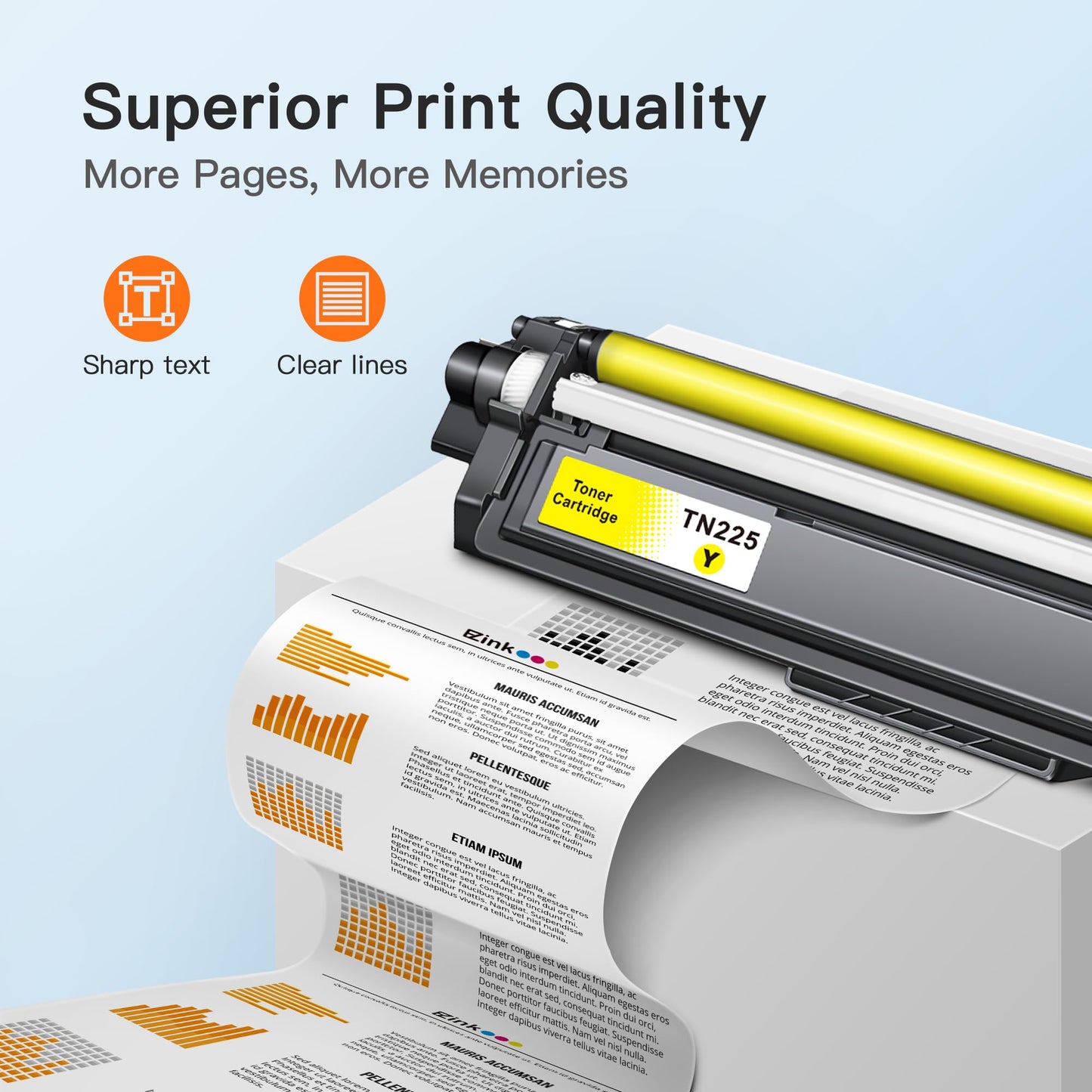 E-Z Ink Compatible Replacement for Brother TN225 Toner Cartridges 3 Packs
