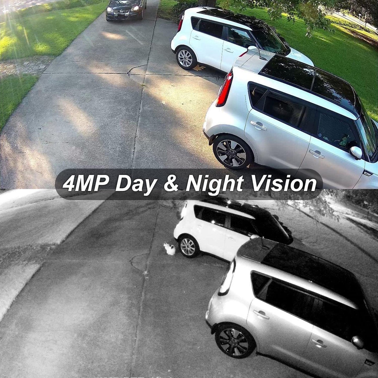 Anpviz 4MP PoE IP Dome Camera with Microphone/Audio, IP Security Camera Outdoor Indoor, 98ft Night Vision, IP66 Waterproof, 2.8mm Wide Angle Lens