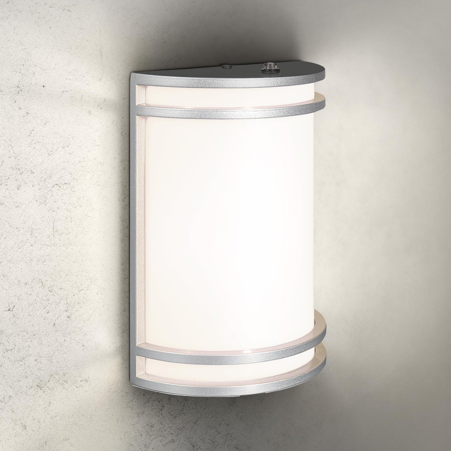 ASD 10 Inch Dusk to Dawn LED Outdoor Sconce Lights - 15W 120-277V 3000K-5000K Nickel Exterior Lighting Fixtures, Dimmable Exterior Lights for House