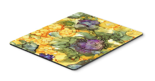 Caroline's Treasures 8958MP Abstract Flowers Purple and Yellow Mouse Pad, Hot Pad or Trivet for Home Office Gaming Working Computers Laptop Mouse
