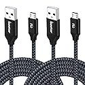 iSeekerKit USB Cable 15ft Extra Long Braided Micro USB Charging Cords [2Pack] Compatible for Android/Windows/PS4 Controller/Samsung Galaxy s7 s6 Plus