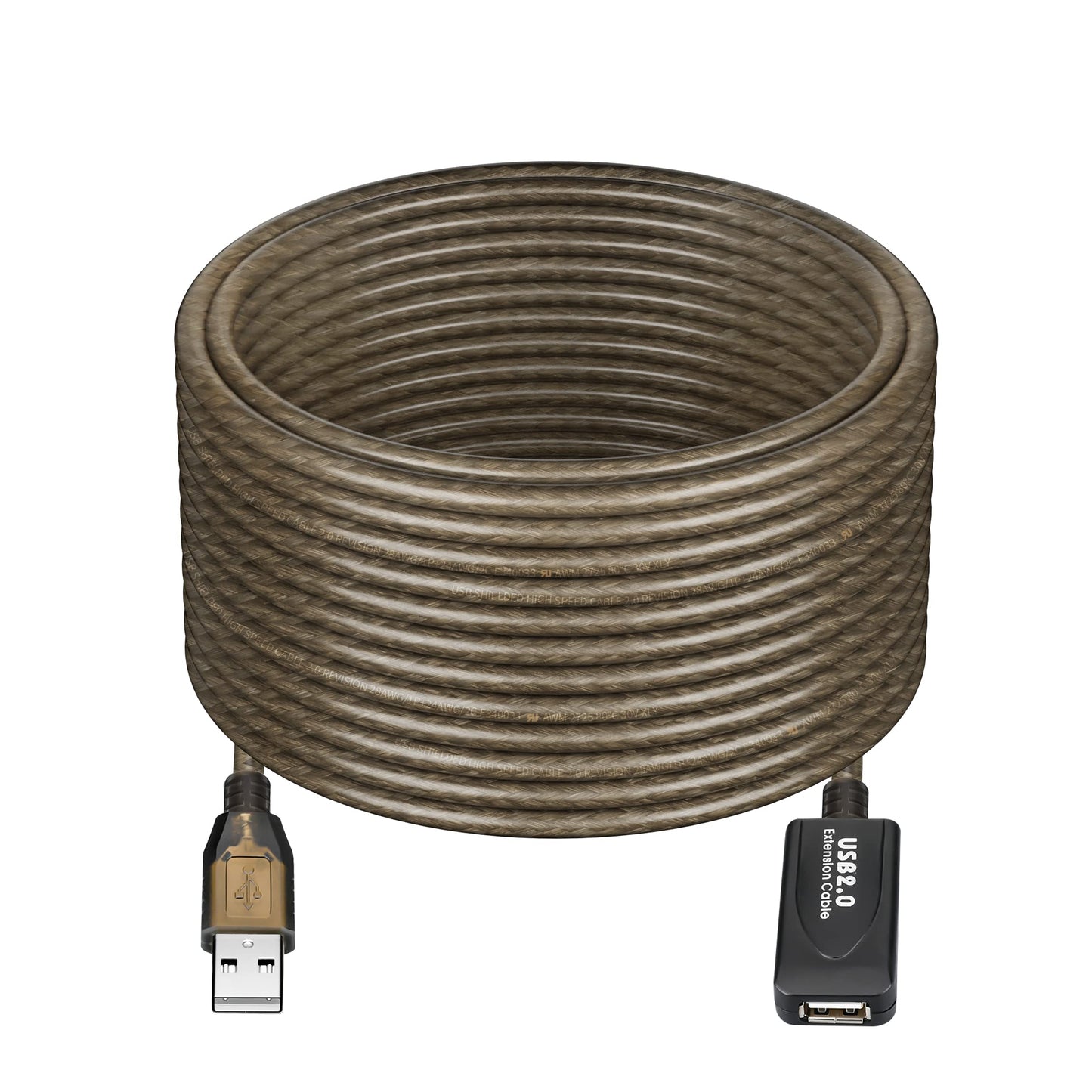 GGMTY 30 FT USB Extension Cable, USB 2.0 Type A Male to A Female Active Repeater Extension Cable 30 ft, High Speed 480 Mbps