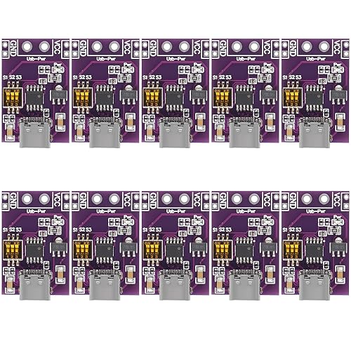 DWEII 10-Pack Type-C QC AFC PD2.0 PD3.0 to DC Spoof Scam Fast Charge Trigger Polling Detector USB-PD Notebook Power Supply Change Board Module