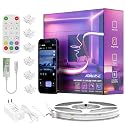 MIWISE LED Strip Lights,RGB Smart IC COB LED Strip Light Color Chasing,24ft Multicolor Flexible LED Tape Light,Music Sync with APP Control,Addressable