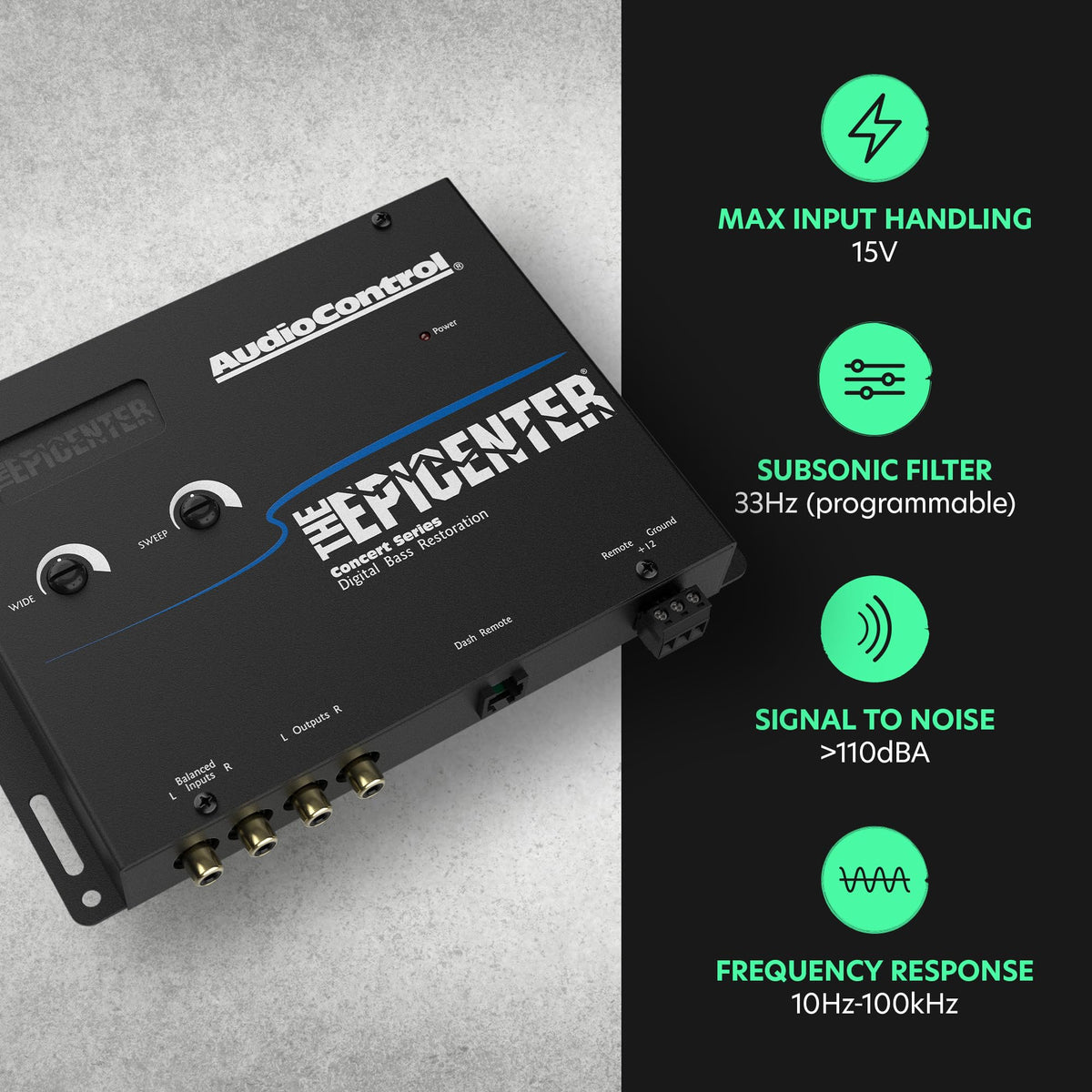 AudioControl The EPICENTER Concert Series Bass Restoration Processor, Black