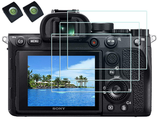 HUIPUXIANG Screen Protector for Sony Alpha A7R IV(Not for A7 IV) Camera with Hot Shoe Cover,Sony A7RIV A7R4 0.3mm High Definition 9H Hardness Optical