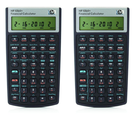 HP 10bII+ Financial Calculator (NW239AA), 2 Pack