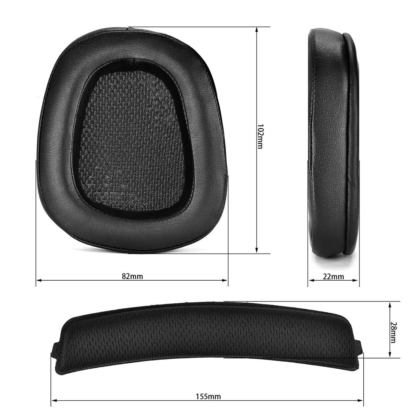 G933 G935 Ear Pads - defean Replacement Ear Cushion Earpads and Headband Compatible with Logitech G933 G935 G633 / g 933 g 935 g 633 Artemis