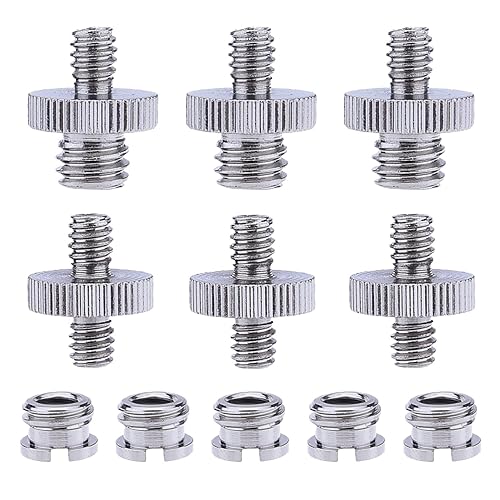Sunmns 1/4 inch and 3/8 inch Converter Screw Adapter Mount Set for Camera/Tripod/Monopod/Ballhead/Light Stand