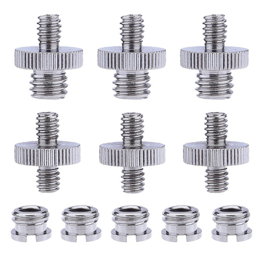 Sunmns 1/4 inch and 3/8 inch Converter Screw Adapter Mount Set for Camera/Tripod/Monopod/Ballhead/Light Stand