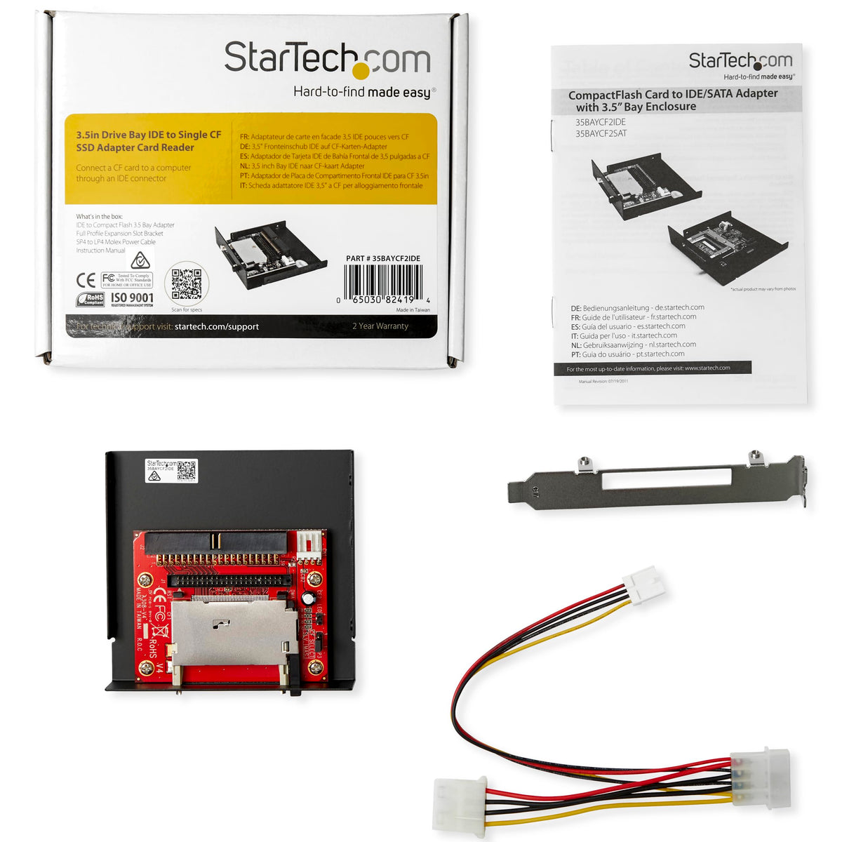 StarTech IDE to CompactFlash SSD Card Reader for 3.5in Bay (35BAYCF2IDE)