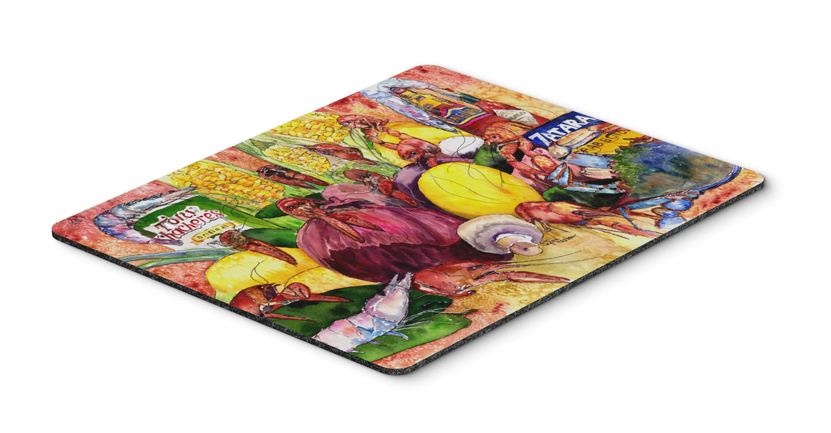 Caroline's Treasures 8698MP Crawfish with Spices and Corn Mouse Pad, Hot Pad or Trivet for Home Office Gaming Working Computers Laptop Mouse