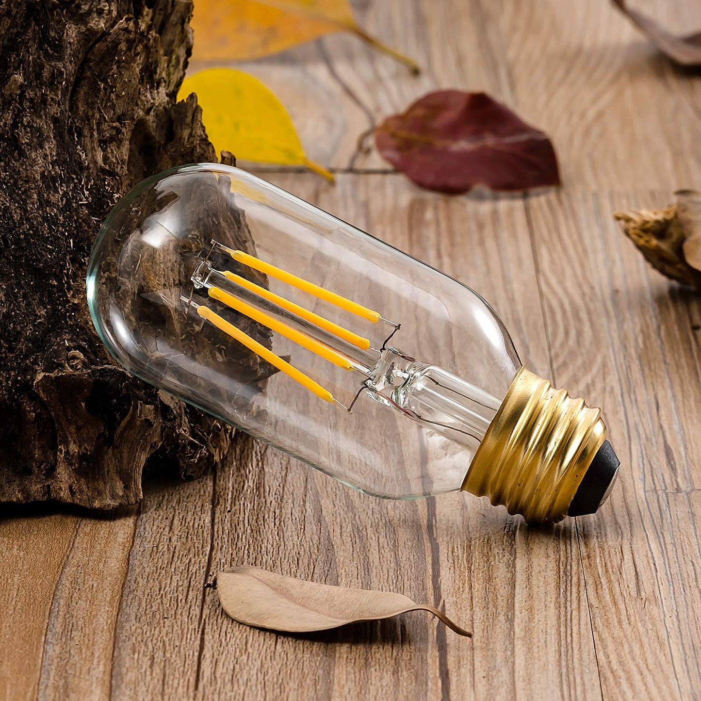 Adshen-US T14 / T45 LED Tubular Bulb 4W 2700K Warm White,E26 Dimmable Vintage Bulb,40W Equivalent 400 Lumens, Antique Edison Style LED Filament Light