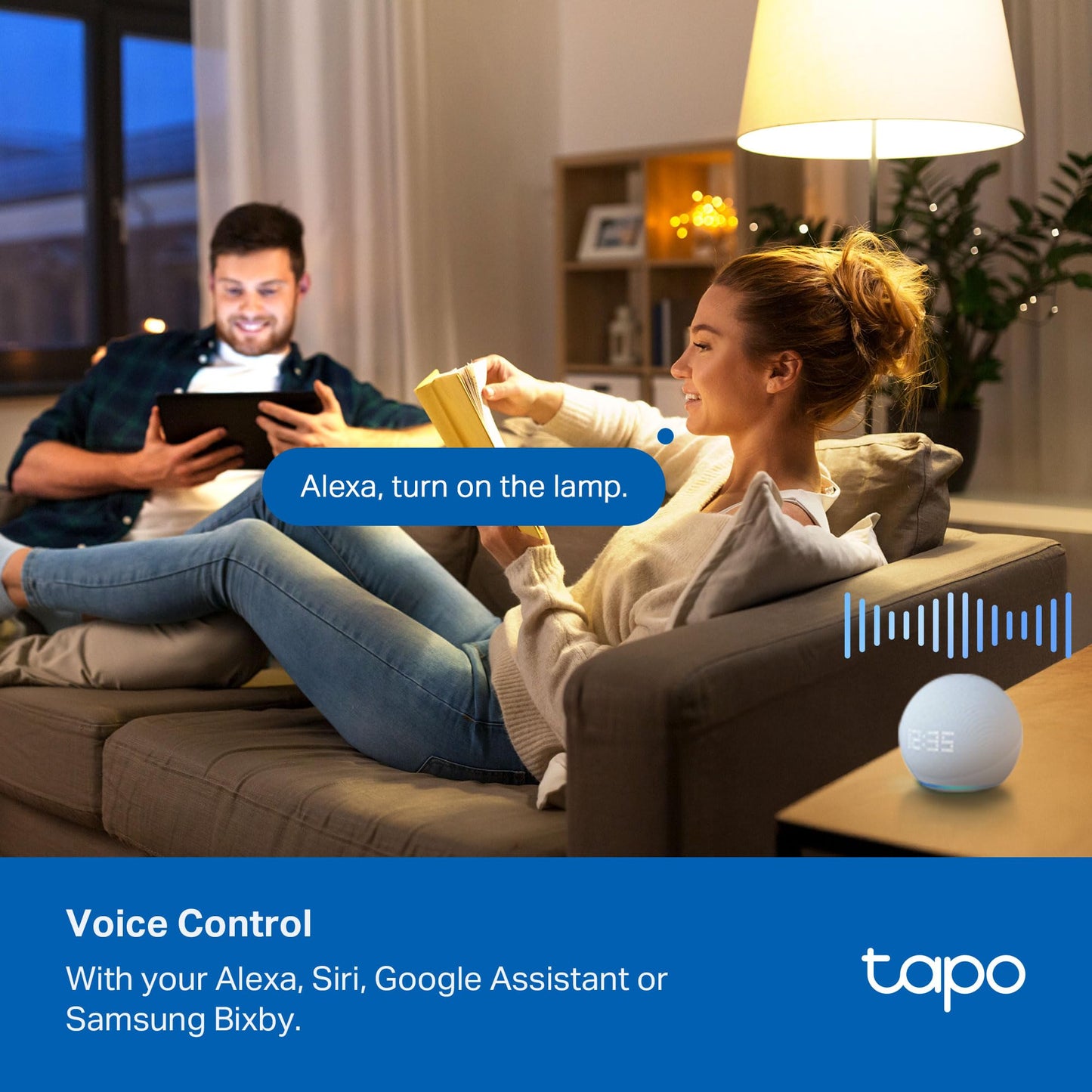 Tapo Smart Wi-Fi Power Strip - Matter Compatible, Energy Monitoring, Surge Protection, 6 Individually Controlled Outlets & 3 USB Ports, Works
