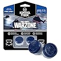 KontrolFreek Call of Duty: Warzone Performance Thumbsticks for PlayStation 4 (PS4) and PlayStation 5 (PS5) | 2 High-Rise, Hybrid| Blue/Gray