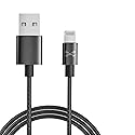 Ghostek NRGline 6FT Lightning Cable MFI Certified Charger Durable Nylon Braided - Black