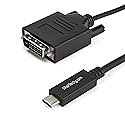 StarTech.com 3.3 ft / 1 m USB-C to DVI Cable - USB Type-C Video Adapter Cable - 1920 x 1200 - Black (CDP2DVIMM1MB)