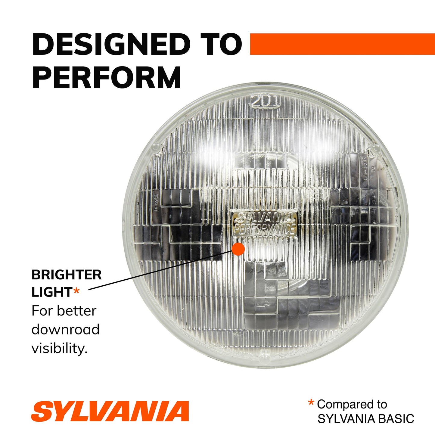 SYLVANIA H6024 XtraVision PAR56 Sealed Beam Halogen Headlight, 7", 1 Bulb