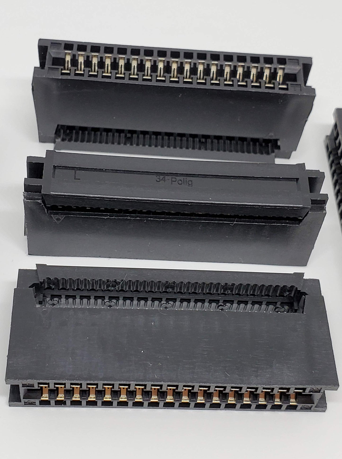 PC Accessories 5-Pack 34 Pins 2.54mm IDC Card Edge Connector for 1.27mm Flat Ribbon Cables, 34P CE34 5 Sets