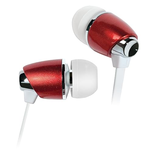 Bell'O Digital BDH441RD In-Ear Headphones with Precision Bass, Red