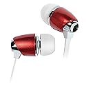 Bell'O Digital BDH441RD In-Ear Headphones with Precision Bass, Red