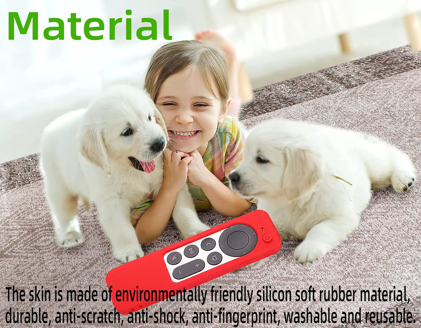 Hi Color Remote Control Cover for Apple TV Siri Remote(2nd Generation)Silicone Cover for Apple TV Remote case 4K, Apple TV HD Soft and Durable