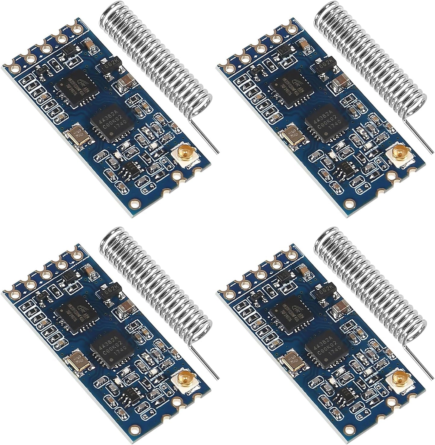 D-FLIFE 4pcs HC-12 433Mhz SI4463/SI4438 Wireless Serial Port Module 1000M Replace Bluetooth with Antenna