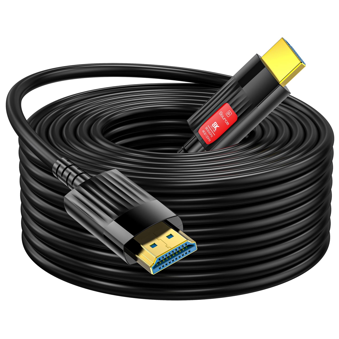 Anehmeta Fiber Optic HDMI Cable 150FT/46M, Long HDMI 2.1 Cable Support 48Gbps High Speed 8K@60Hz 4K@120Hz Dynamic HDR/eARC/HDCP 2.2&2.3/Dolby Atmos