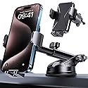 DOLYOFG Universal Car Phone Mount Holder [3-in-1 Suction Cup] for Dashboard Windshield Air Vent, Military-Grade Adhesive Phone Car Mount, One Hand