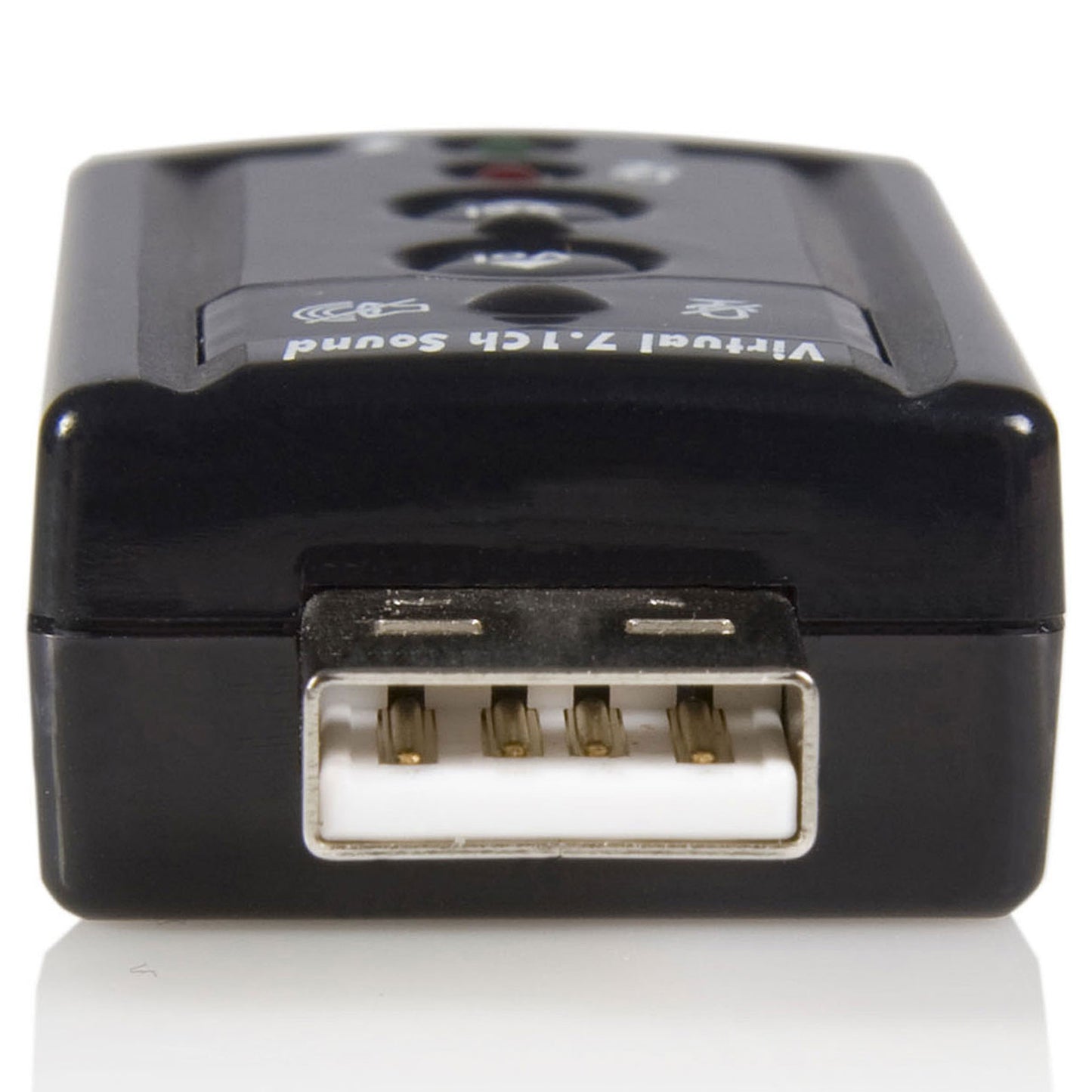 StarTech.com Virtual 7.1 USB Stereo Audio Adapter External Sound Card - Sound card - stereo - USB 2.0 - ICUSBAUDIO7,Black