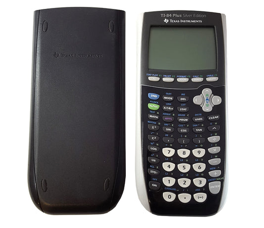 Texas Instruments TI-84 Plus Silver Graphing Calculator, Black/Dark Grey (Renewed)