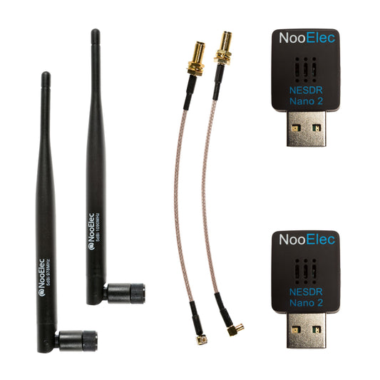 Nooelec 1090ES & UAT - Radios and High Gain Antennas. Dual-Band NESDR Nano 2 ADS-B (978MHz & 1090MHz) Bundle, Starter Edition, for Stratux™, Avare