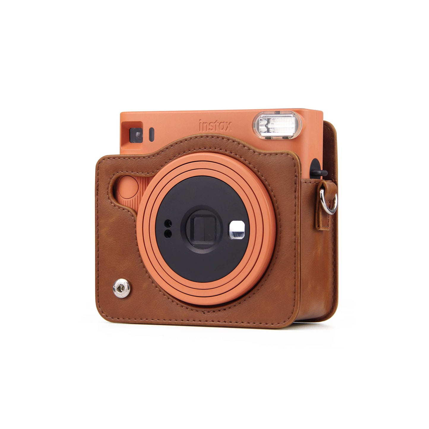 Epicgadget Case for Fujifilm Instax Square SQ1 Camera, PU Leather Compact Case Bag with Adjustable Shoulder Strap for Fuji Film instax SQ1 (Brown)