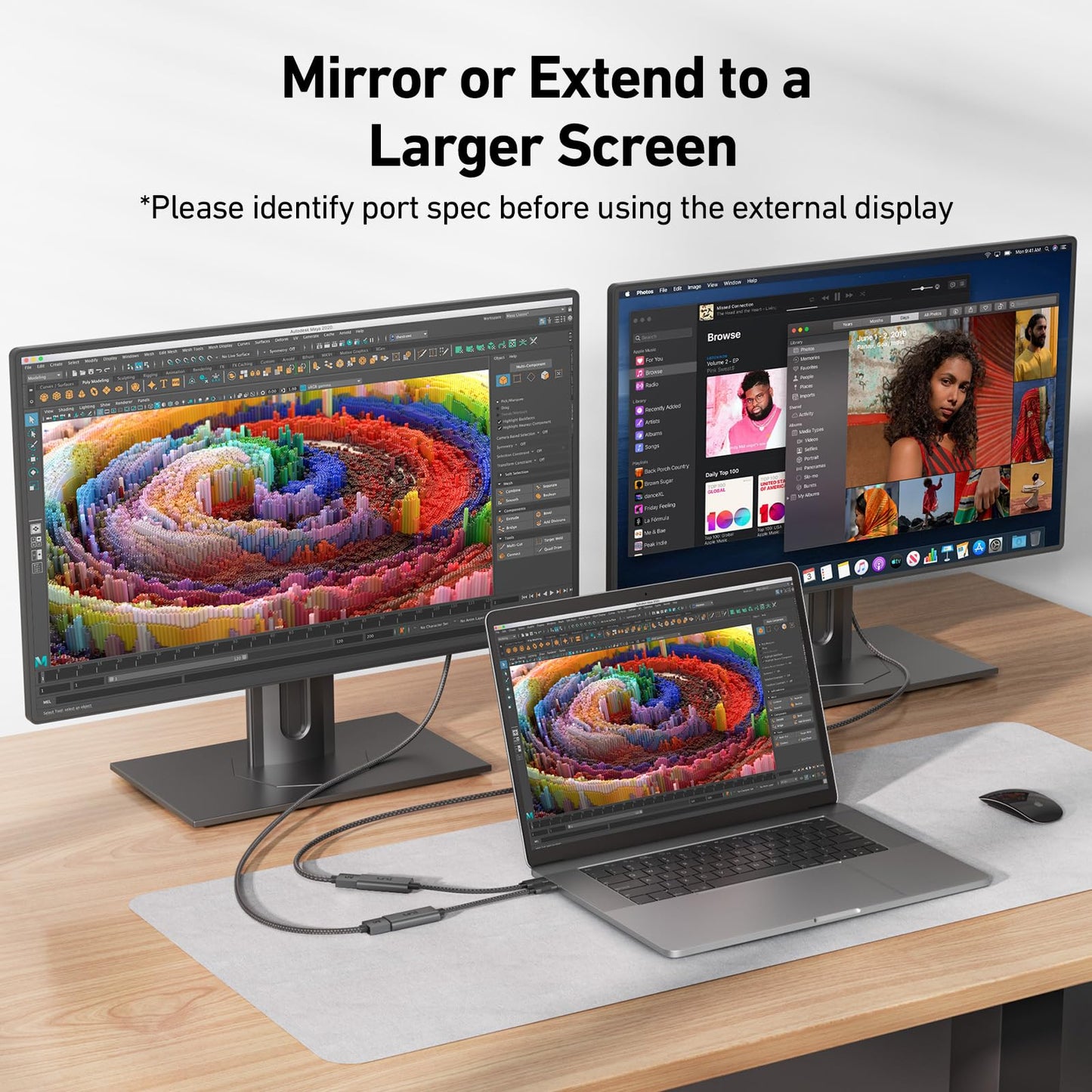uni USB-C to HDMI Adapter 4K@60Hz, Thunderbolt 3/4 to HDMI Adapter, Type C HDMI Converter, Compatible with MacBook Pro/Air 2022, iPad Pro/Air, Surface