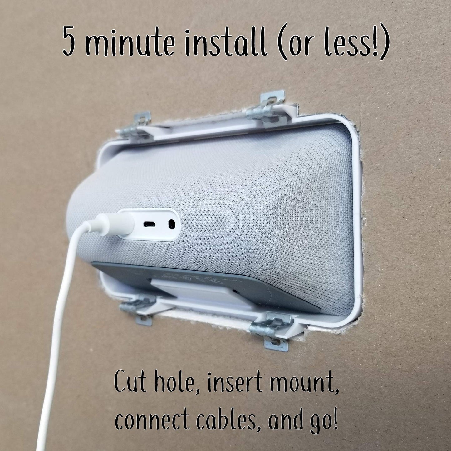 Mount Genie Simple Built-in Show 5 (Gen 1 and Gen 2) Wall Mount: The Perfect Smart Home Command Center | PoE Option Available | Designed in The USA
