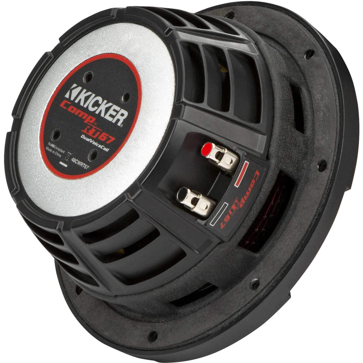 KICKER 48CWRT674 CompRT 6.75" Subwoofer, DVC, 4-ohm
